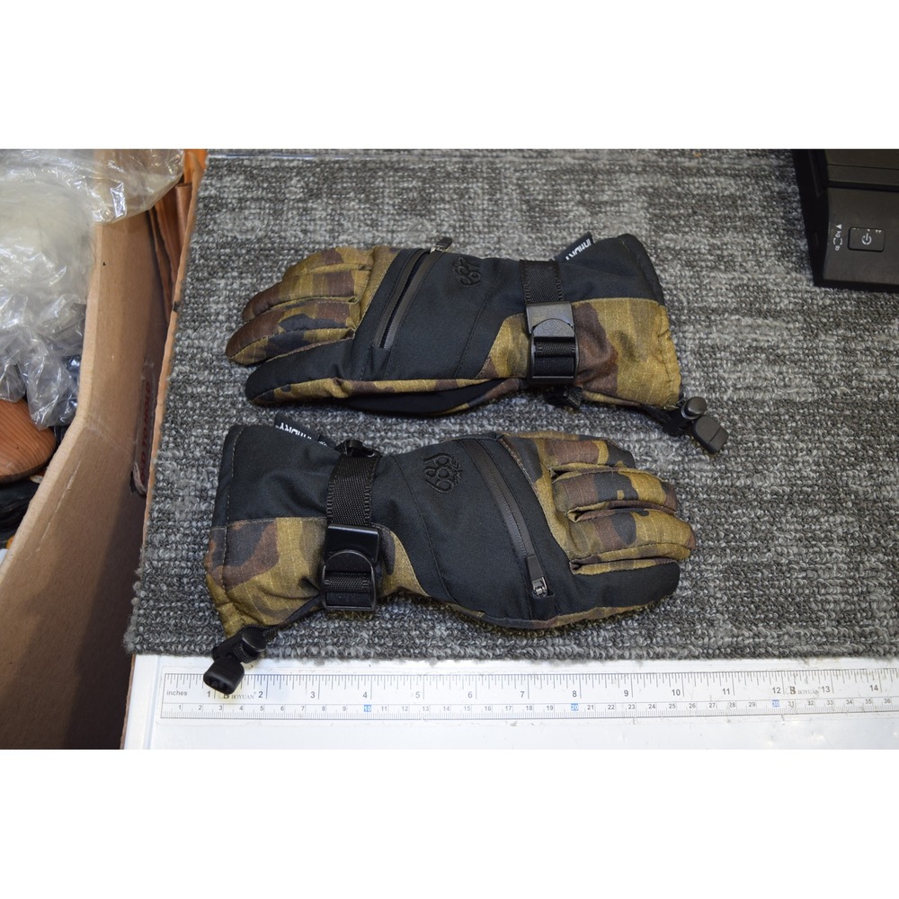 686 infiDRY BOYS S Camo Snowboard Ski Gloves Seirus Thermal Warmer Camouflage